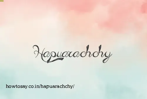 Hapuarachchy