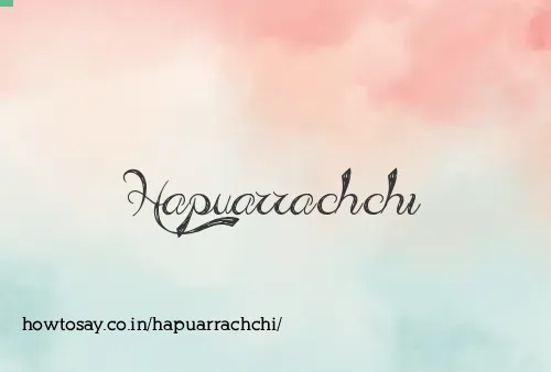 Hapuarrachchi