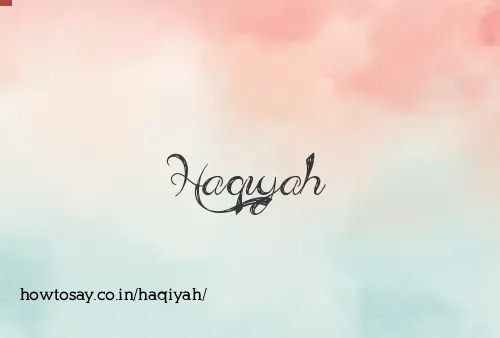 Haqiyah