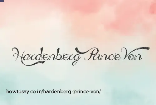 Hardenberg Prince Von