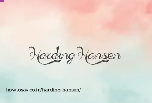 Harding Hansen