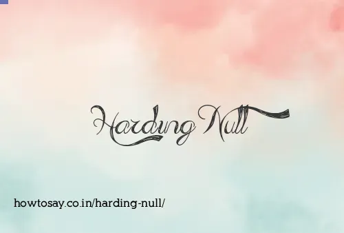 Harding Null