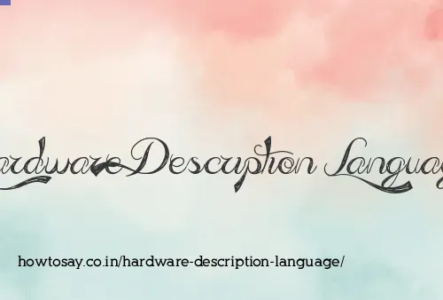 Hardware Description Language