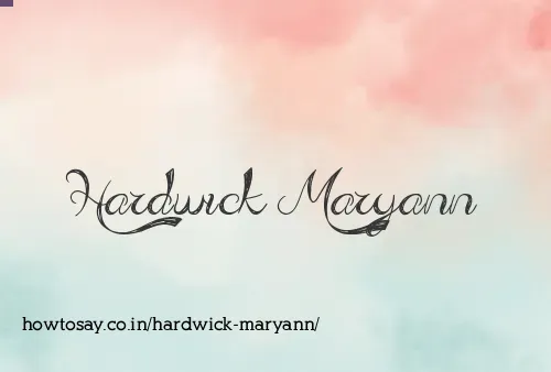 Hardwick Maryann