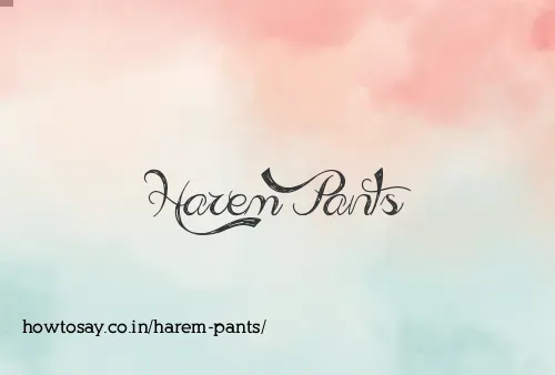 Harem Pants