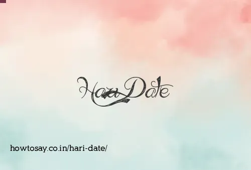 Hari Date