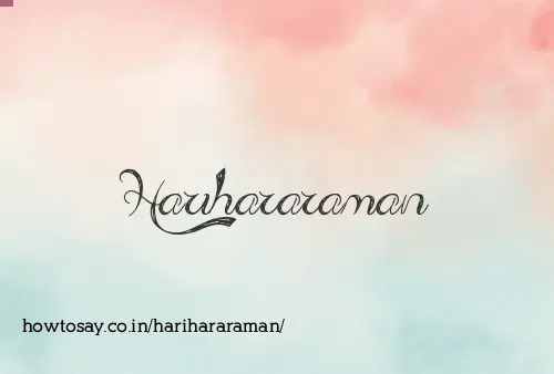 Harihararaman