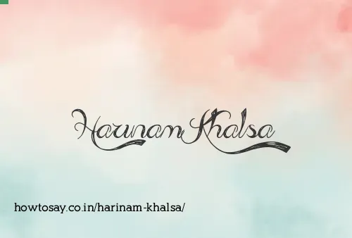 Harinam Khalsa