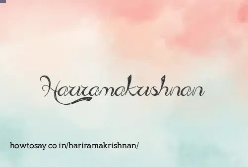 Hariramakrishnan