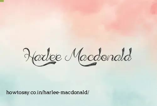Harlee Macdonald
