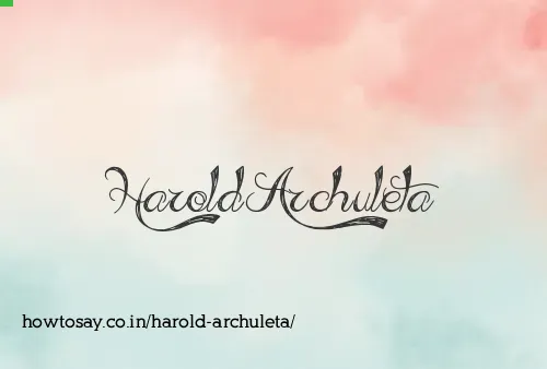 Harold Archuleta