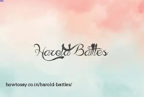 Harold Battles
