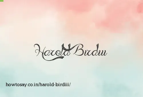 Harold Birdiii