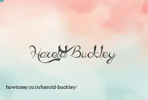 Harold Buckley