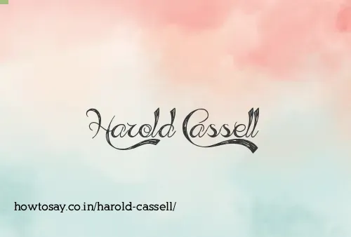 Harold Cassell