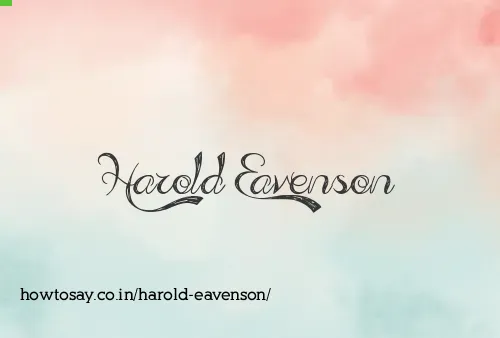 Harold Eavenson