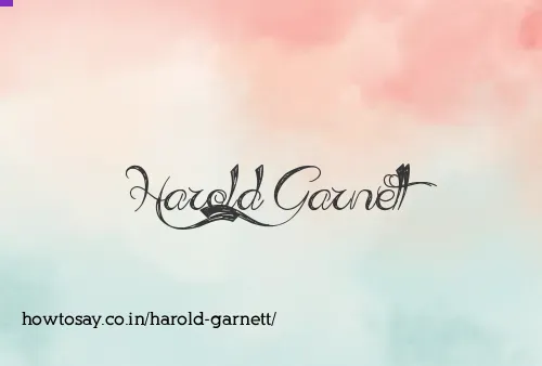 Harold Garnett