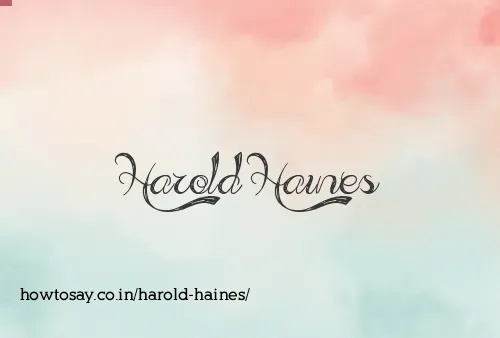 Harold Haines