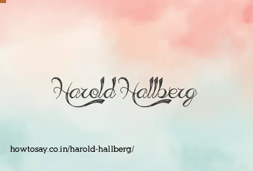Harold Hallberg