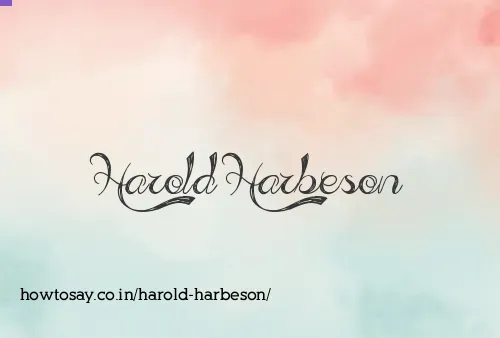 Harold Harbeson
