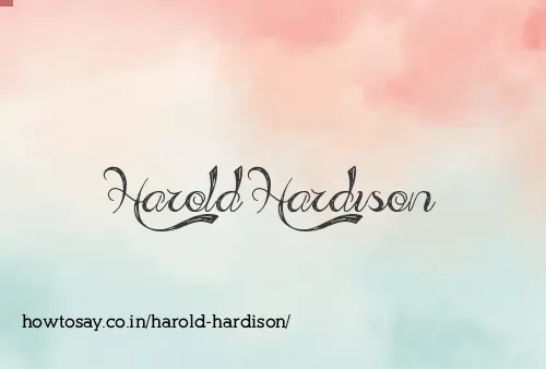 Harold Hardison