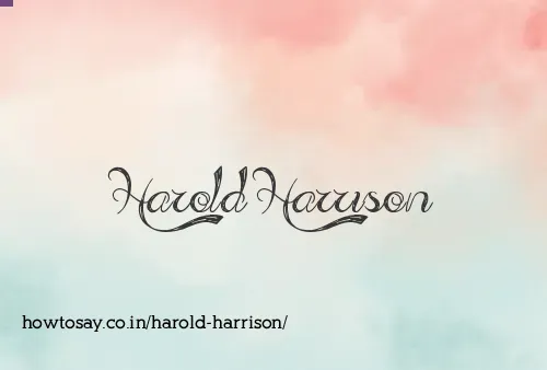 Harold Harrison