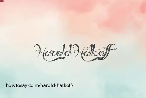 Harold Hatkoff