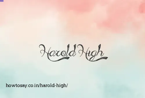 Harold High