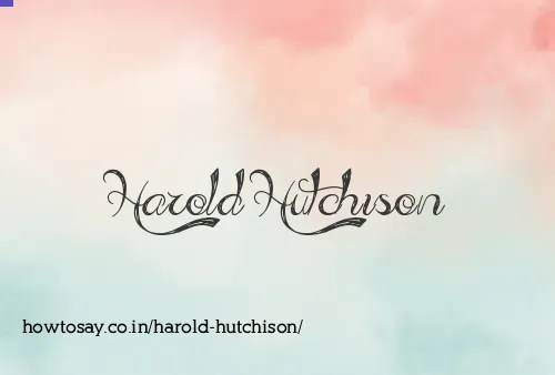 Harold Hutchison