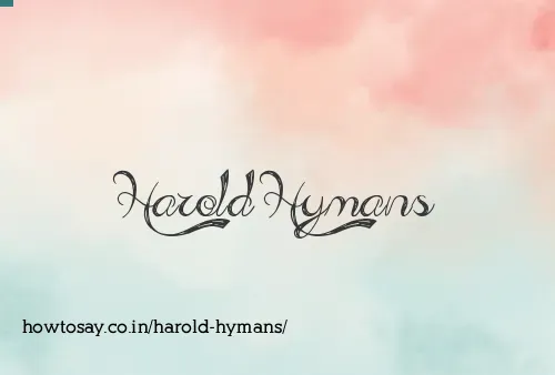 Harold Hymans
