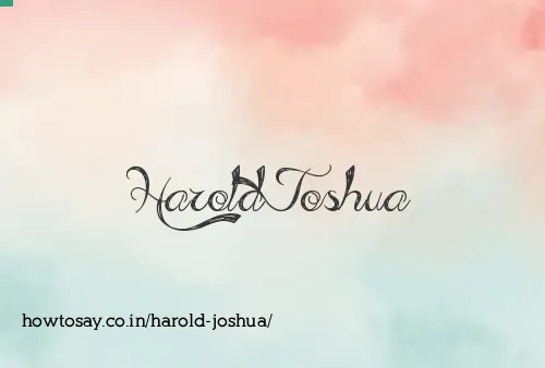 Harold Joshua