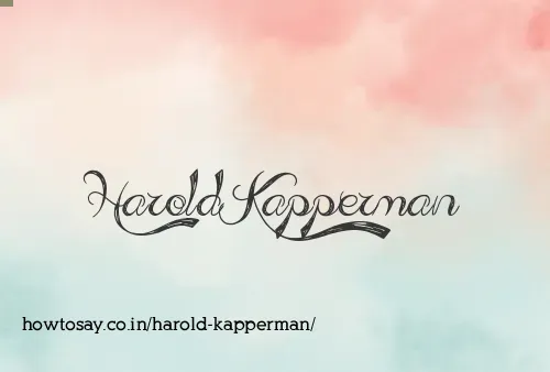 Harold Kapperman