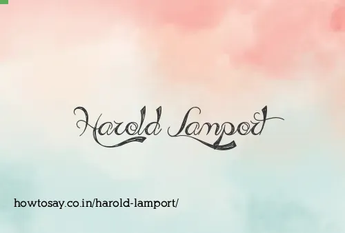 Harold Lamport