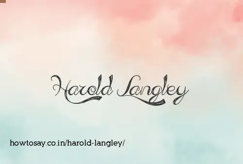 Harold Langley