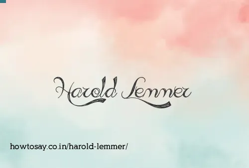 Harold Lemmer