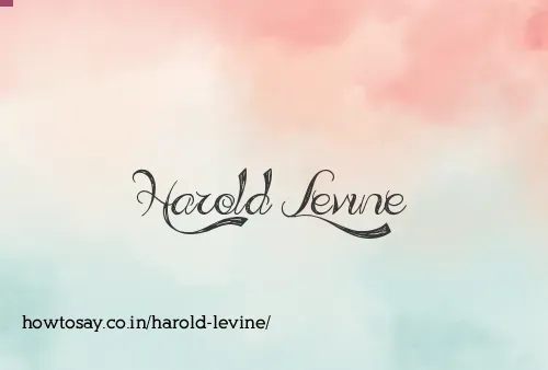 Harold Levine