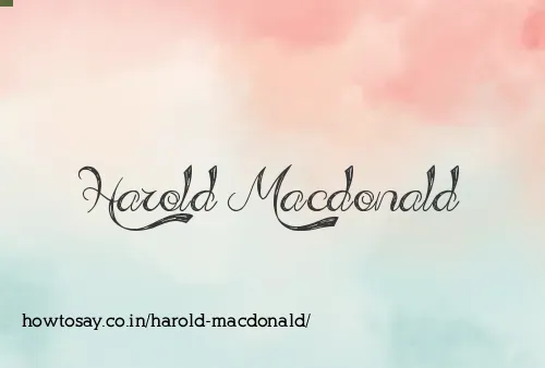 Harold Macdonald