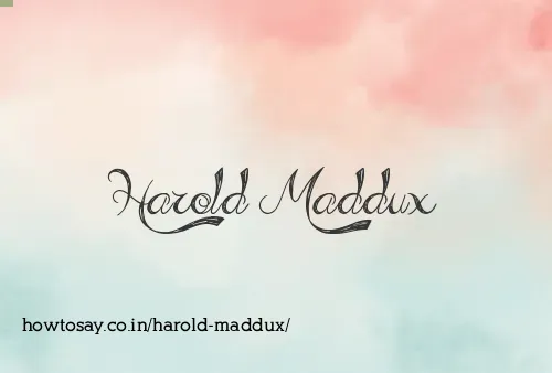 Harold Maddux