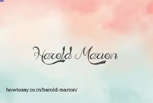 Harold Marion
