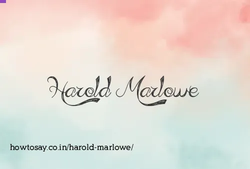 Harold Marlowe