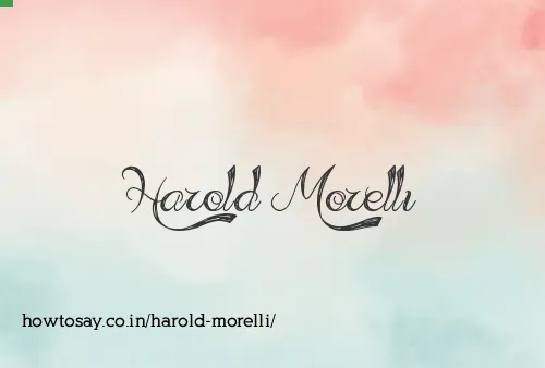 Harold Morelli