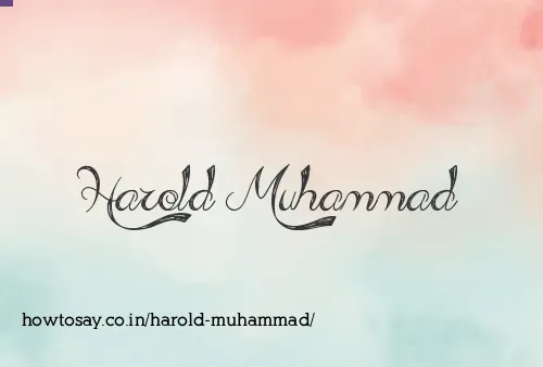 Harold Muhammad