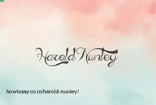 Harold Nunley