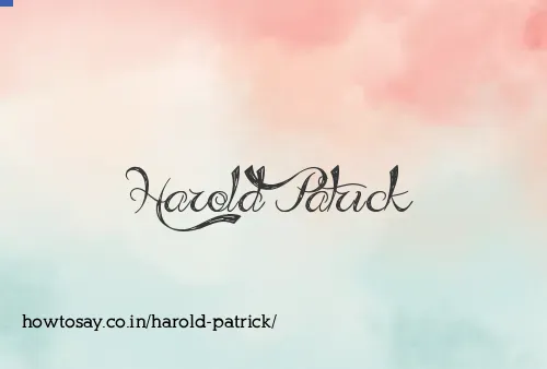 Harold Patrick