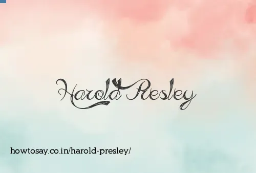 Harold Presley