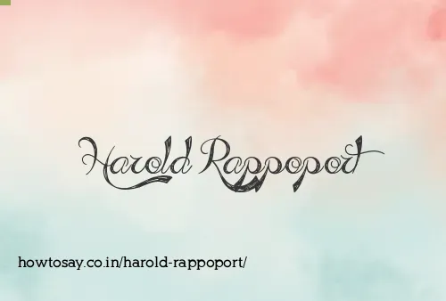 Harold Rappoport
