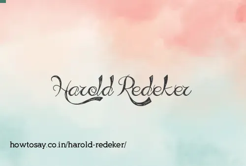 Harold Redeker