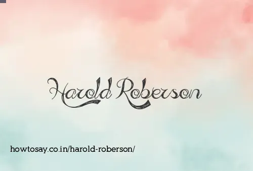 Harold Roberson