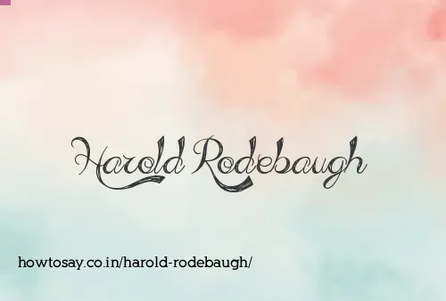 Harold Rodebaugh