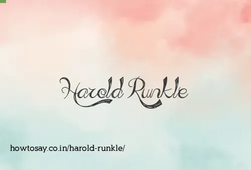 Harold Runkle